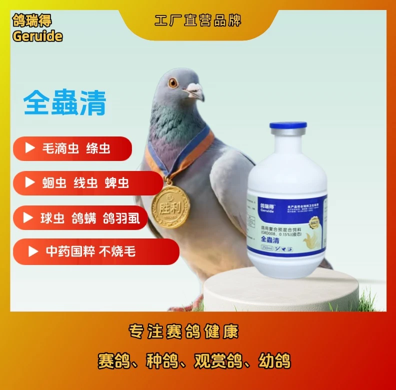 全蟲清肉鸽种鸽幼鸽赛鸽体内外寄生虫清理