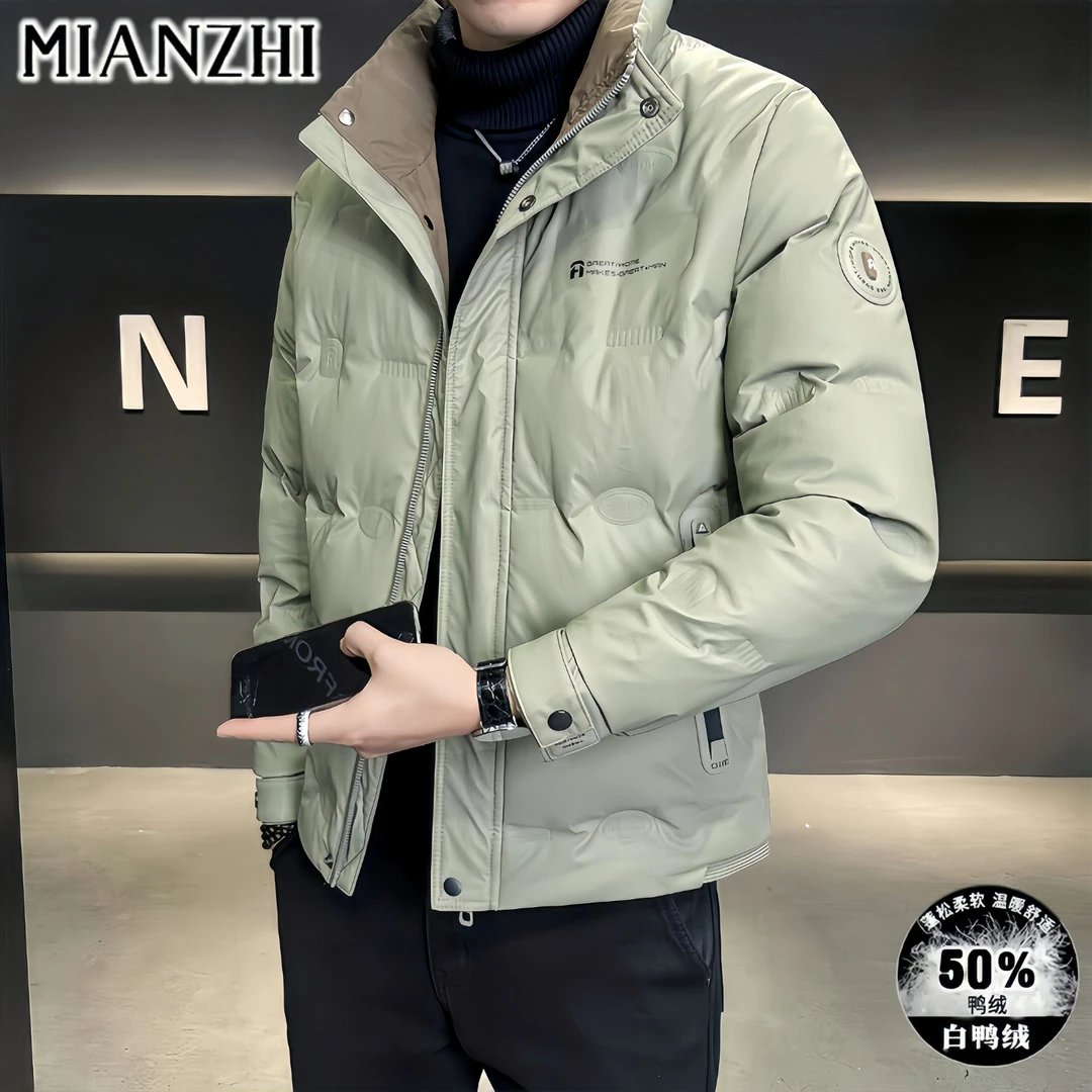 棉致冬季男士防寒服男款立领潮牌百搭款修身帅气时尚加厚外套上衣