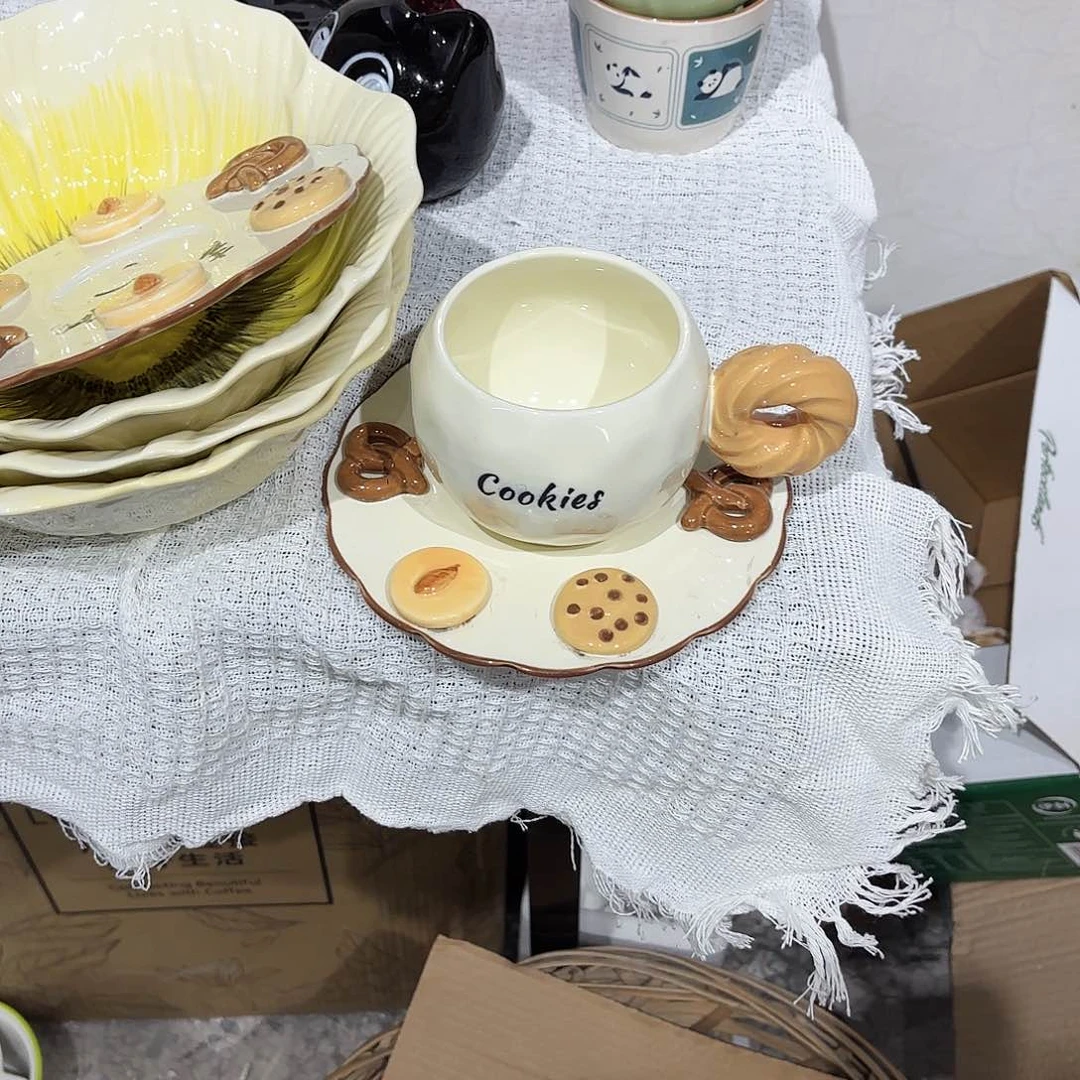 棉麻微瑕一个浅曲奇