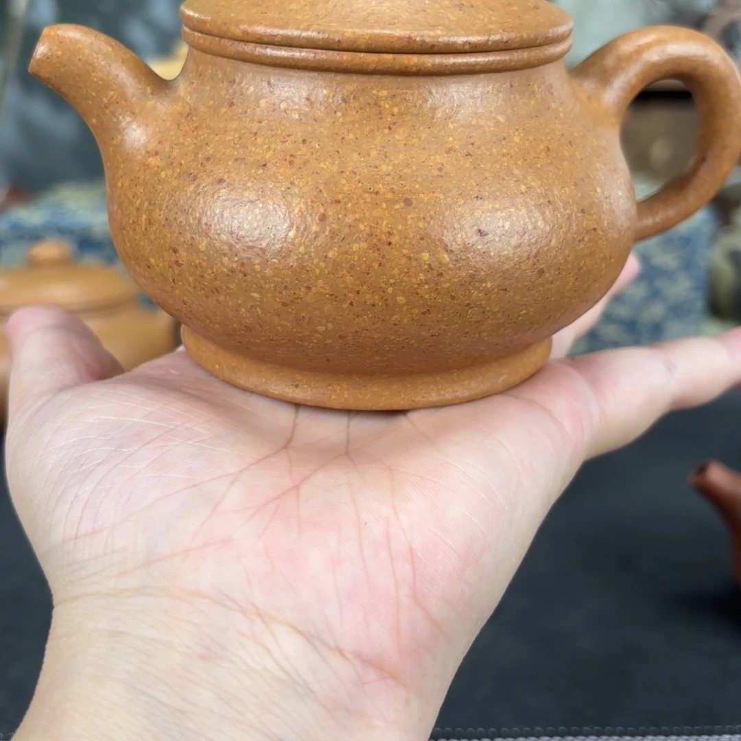茶壶紫砂梨皮黄段潘壶230