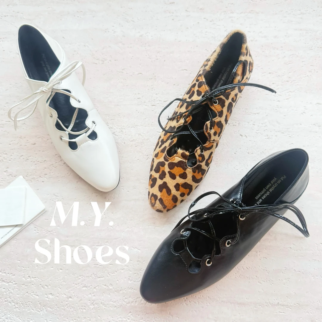 【内增高4cm】法式镂空豹纹内增高极简风复古风气质圆头单鞋凉鞋