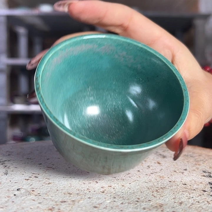 瓷片钧瓷杯子小摆件