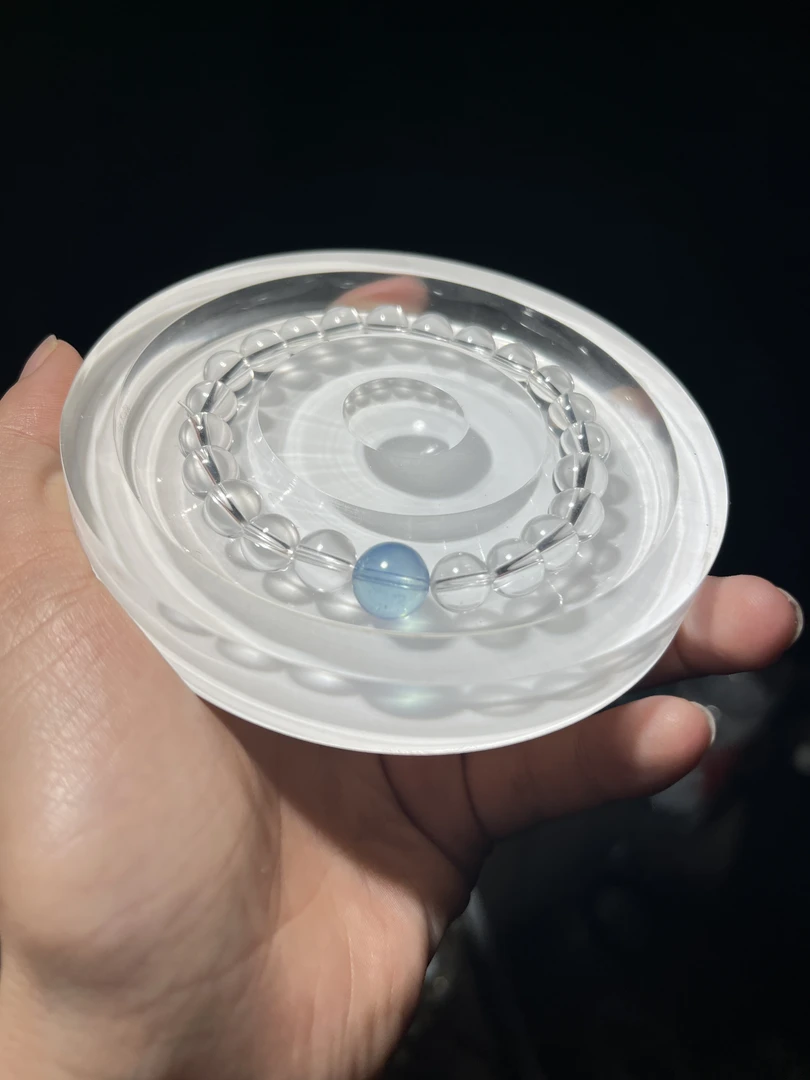 露思同款，颗颗全净天然白水晶+高透海蓝宝，基地发货