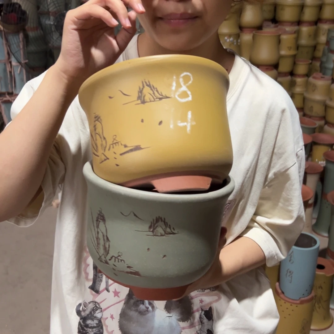 宜兴川阁紫砂花盆