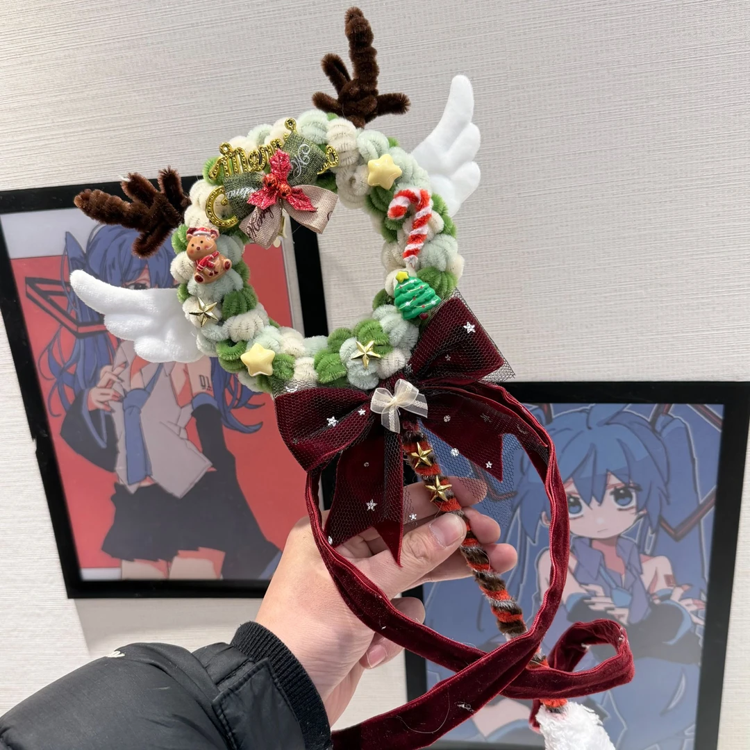 【咩咩】扭扭棒圣诞礼物飘带小鹿魔法棒手工DIY材料包