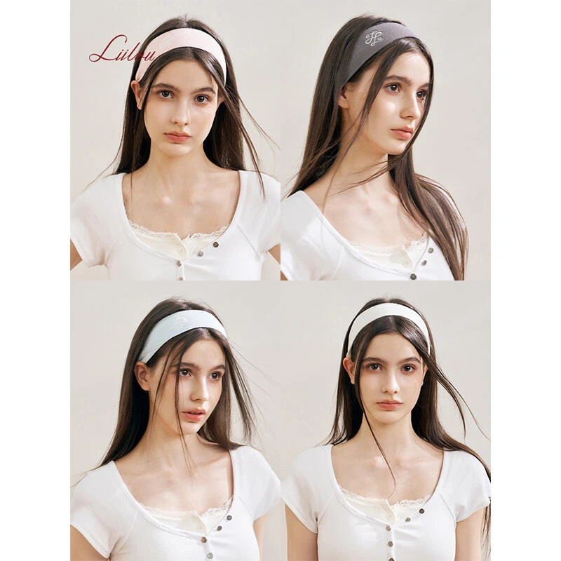 Liilou 25ss Athflow 多色可选 品牌logo刺绣宽边发带