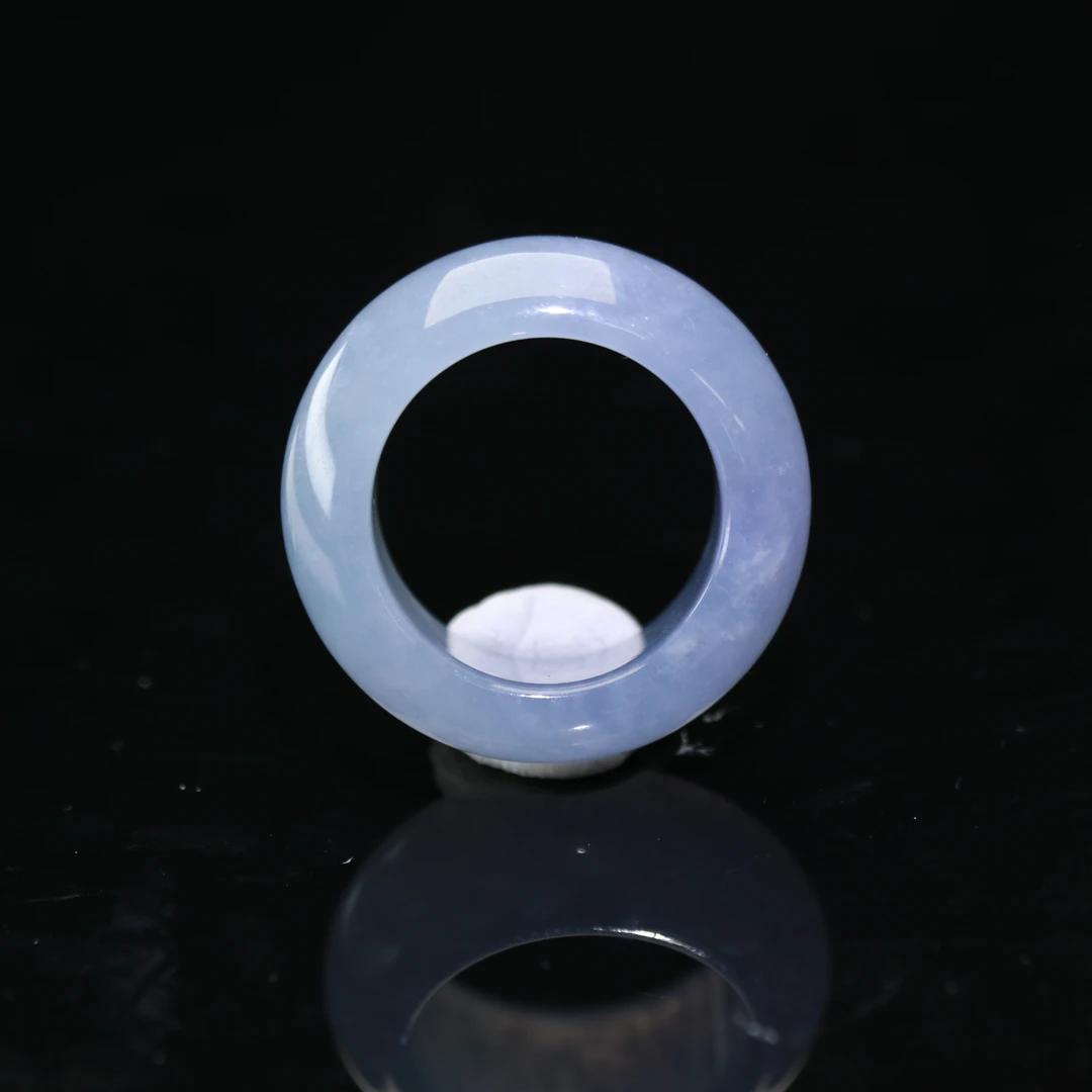 24天然缅甸翡翠A货高冰紫戒指/300215/保利厦门拍卖