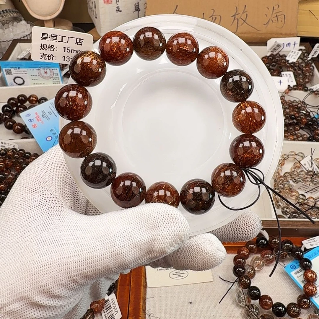 水晶手链未镶嵌天然水晶黑金超七直播间链接