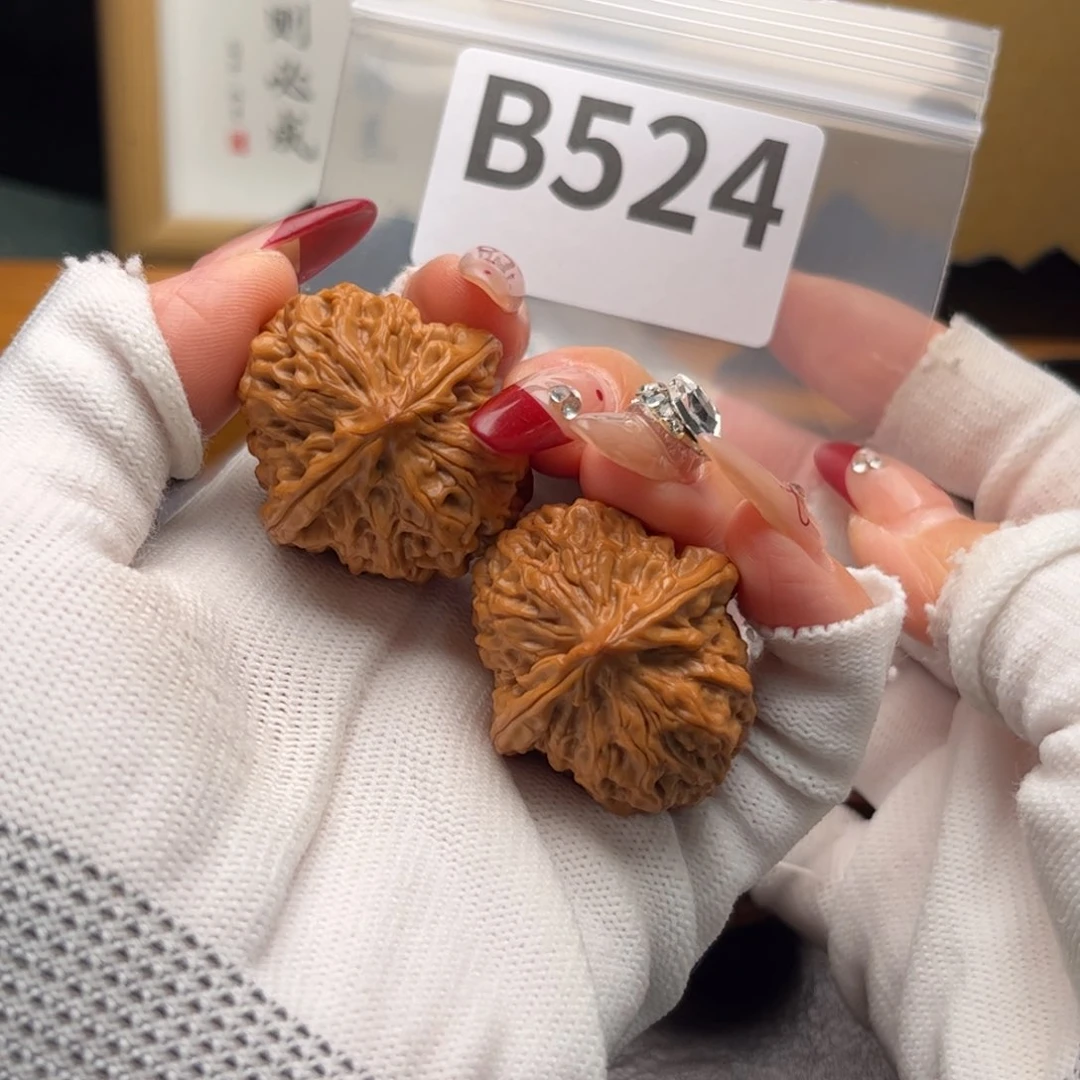 文玩核桃把件╰****╮33鱼鳞纹b 524