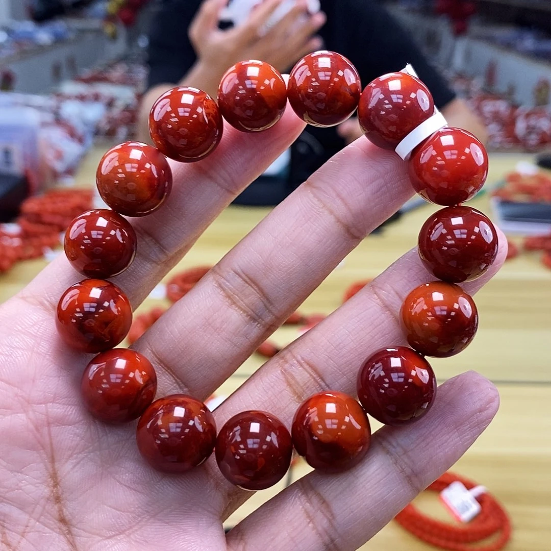 诚信经营支持年退换 瓦西(典藏)妖牛血圆珠手串16mm 多样性发一