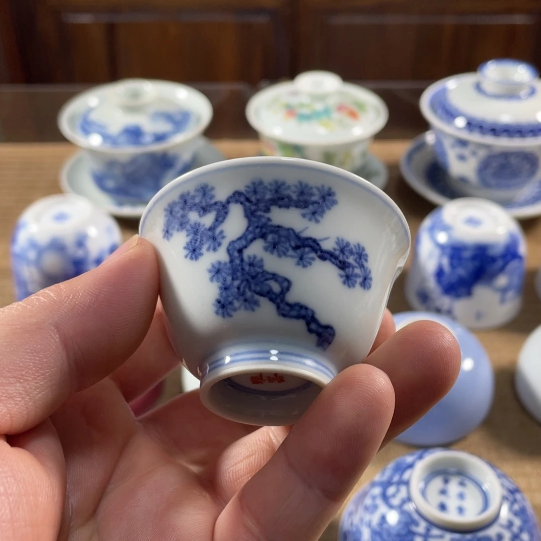 至善雅器松树小撇口杯