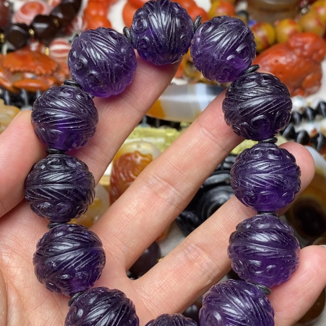 紫晶颈饰未镶嵌水晶