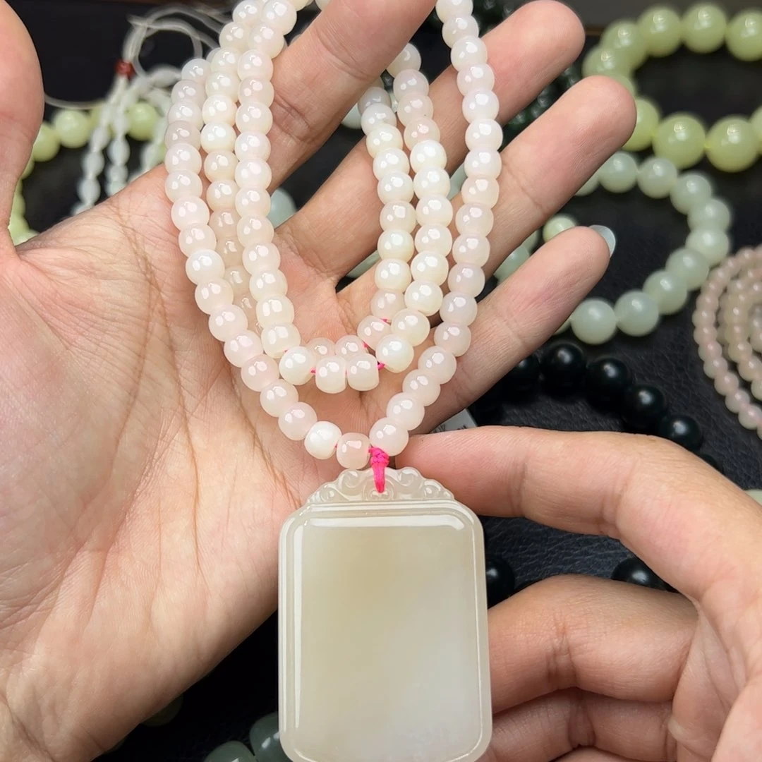 和田玉手链未镶嵌妞**儿一套