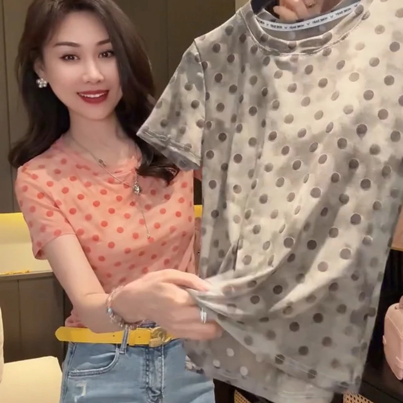 粉色洋气减龄时尚欧货休闲女夏季新款设计感女款上衣