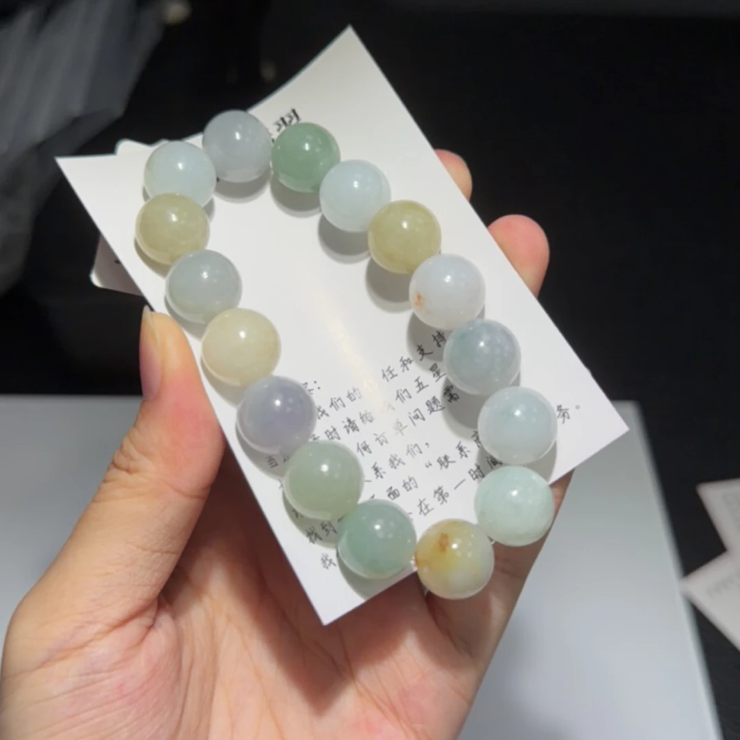 天然缅甸a货翡翠手串11