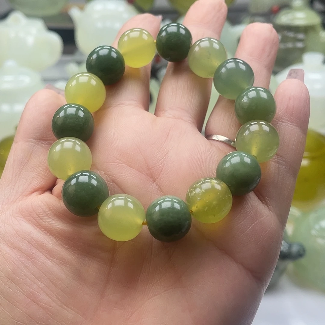 蛇纹石玉未镶嵌手链