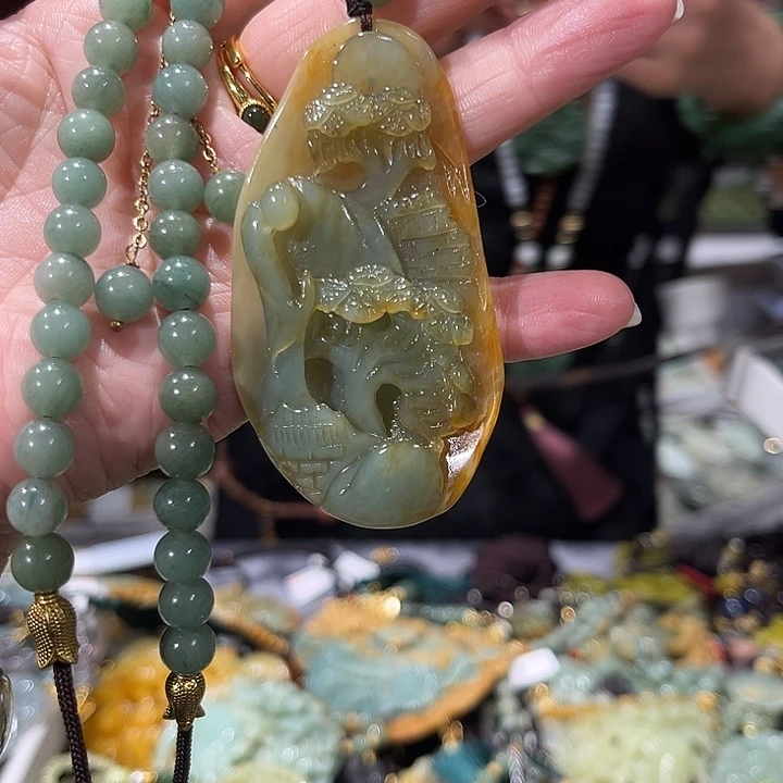 未镶嵌岫玉毛衣链