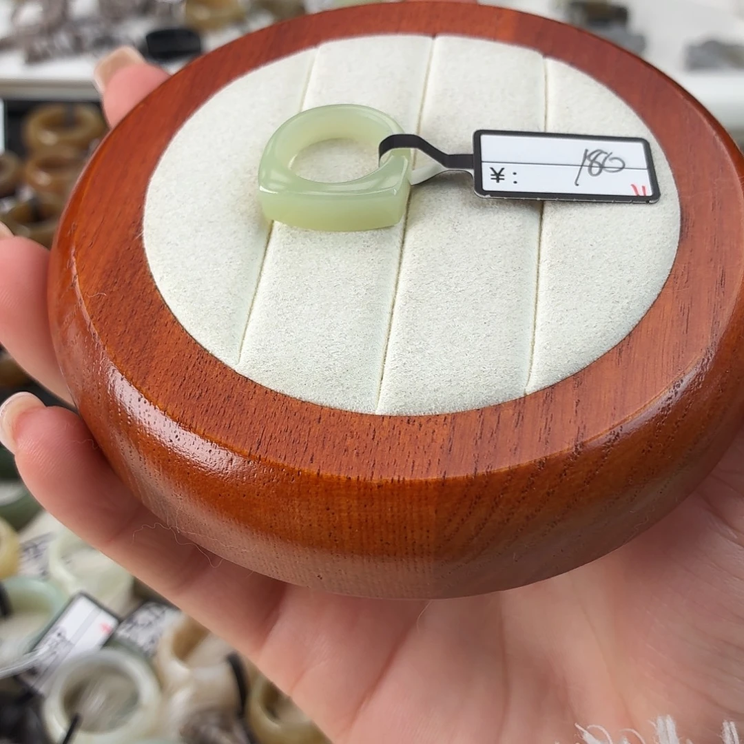 和田玉未镶嵌戒指Q52晴水马鞍内径15.3港码9