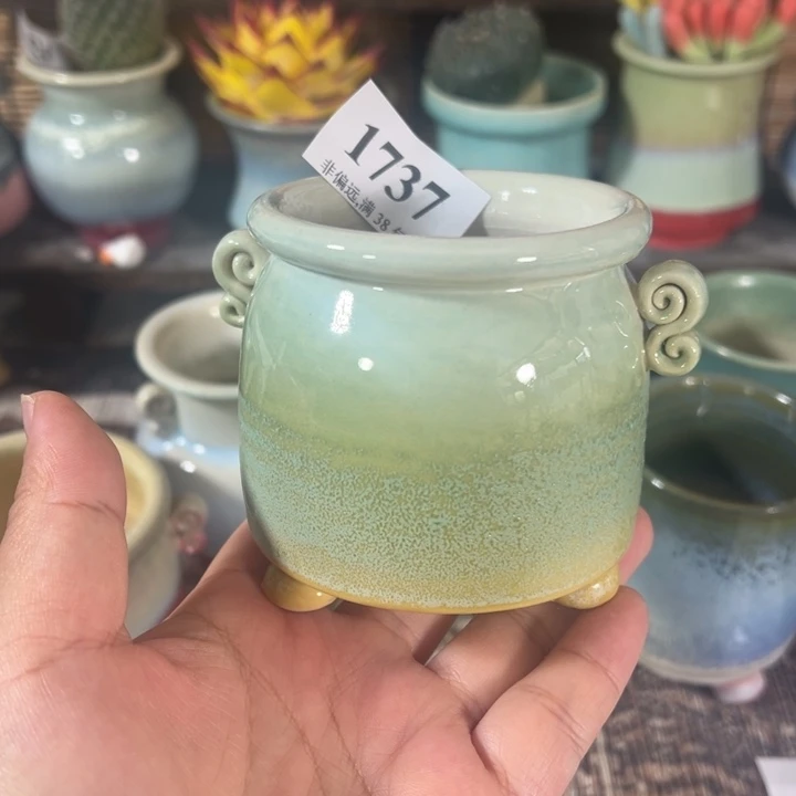 口6手工花盆满30包邮