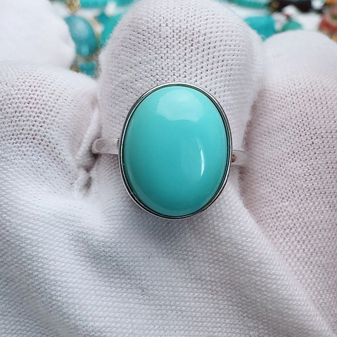 银S925镶嵌绿松石珠宝奇石