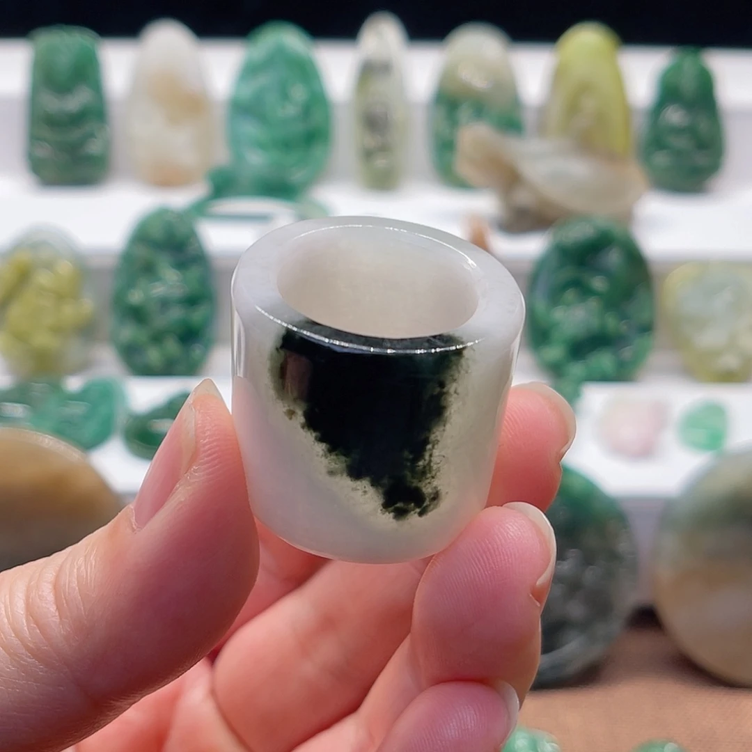 独山玉未镶嵌戒指扳指内直径19.6mm
