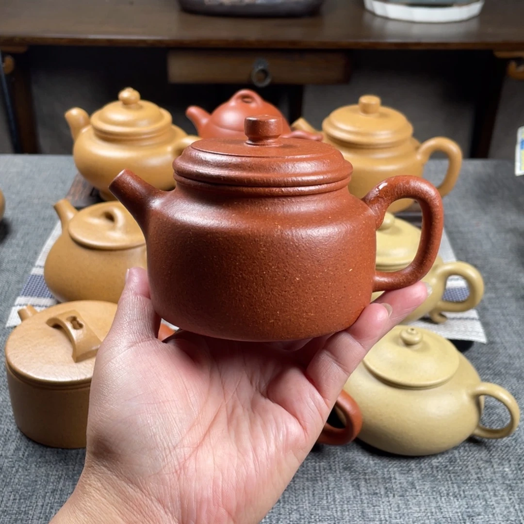 茶壶紫砂红降坡德钟全手20目220