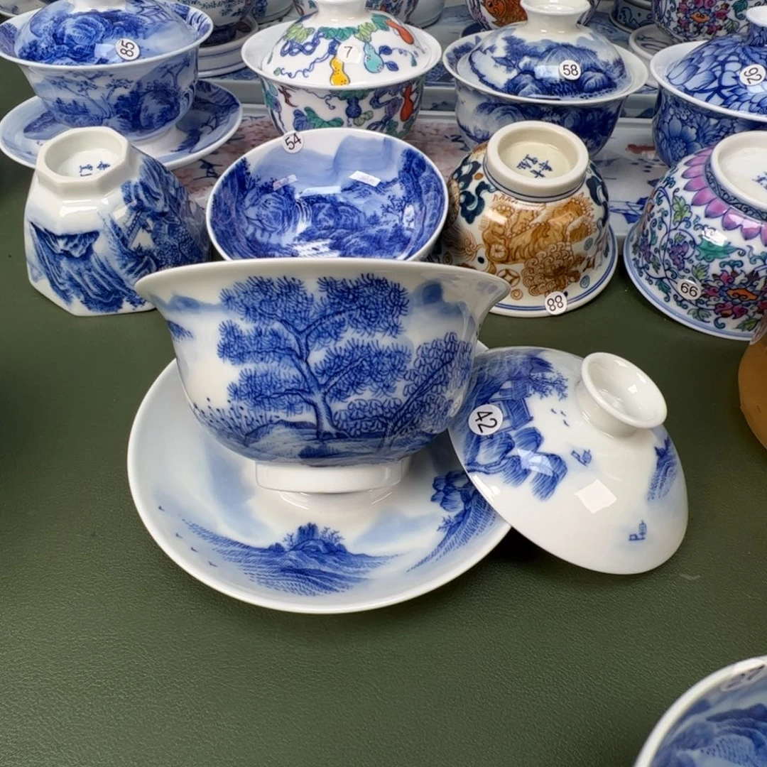 景德镇纯手工纯手绘茶具木木42