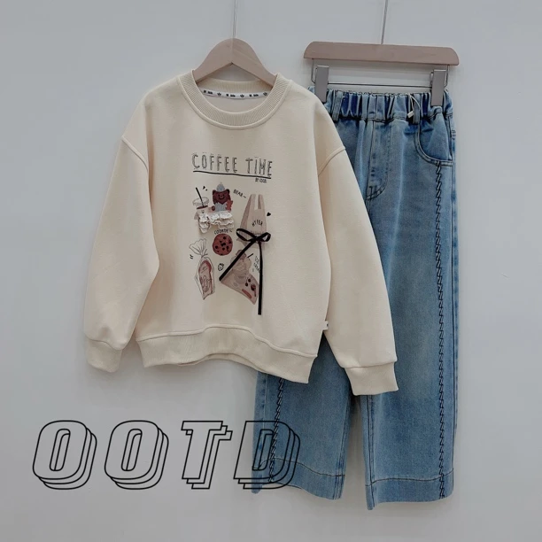 W童品，萌娃穿搭2025套装春秋季新款女童中大童套装洋气韩版414