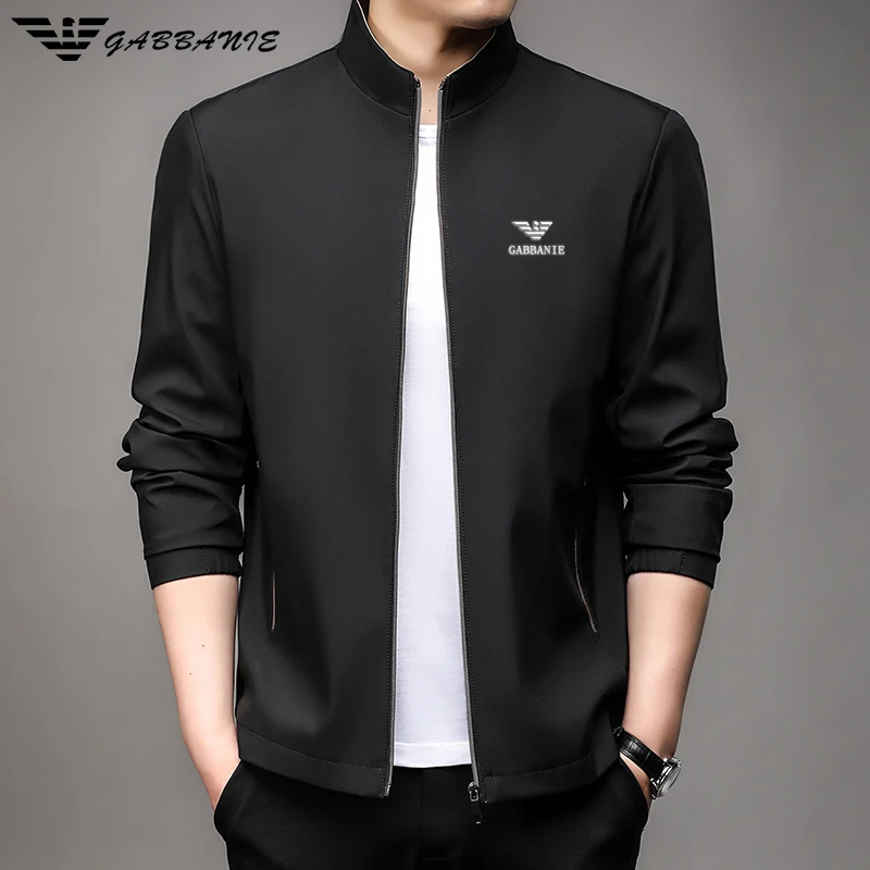 【意大利名牌】GABBANIE秋季新款男士高档轻奢时尚立领夹克外套潮流
