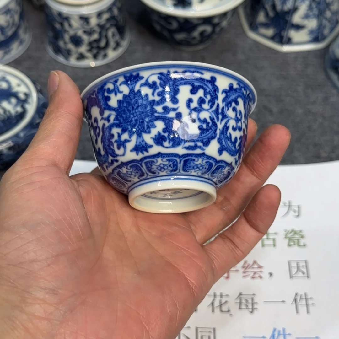 杯子瓷当代仿古精品全手工