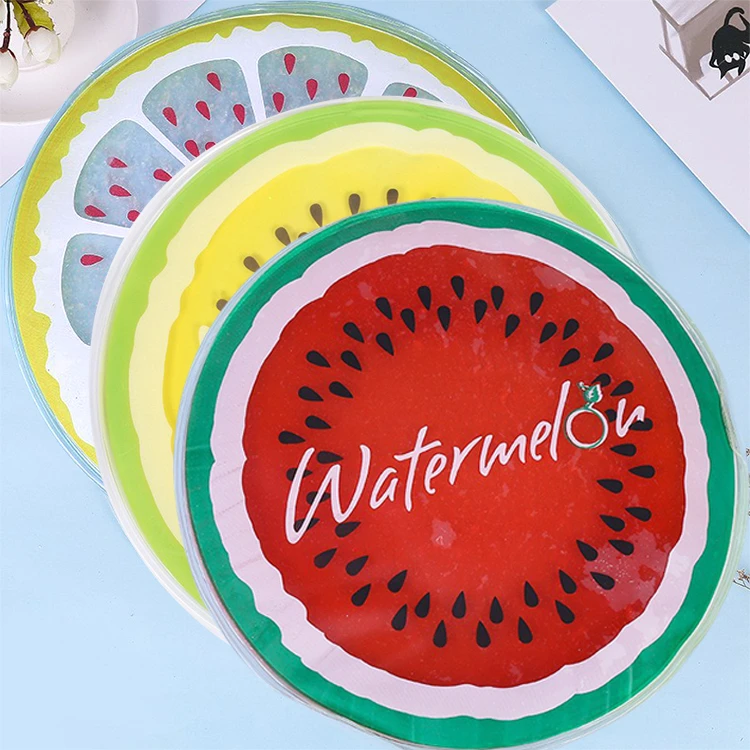 【45*45cm】夏天水果冰垫坐垫凉垫学生宿舍降温神器圆形冰凉午睡垫