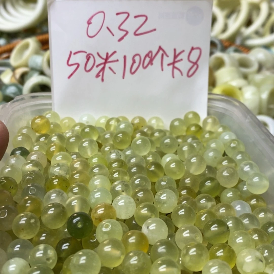 蛇纹石玉珠子未镶嵌