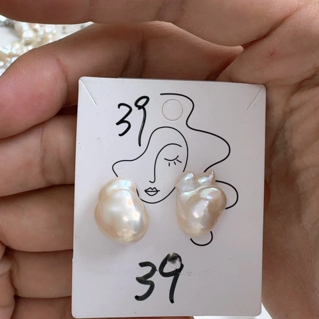 淡水珍珠耳饰银S925镶嵌