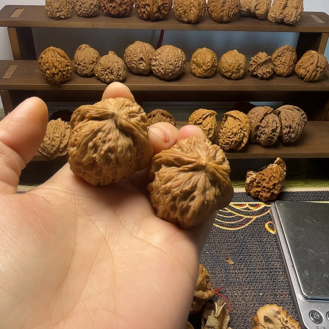 吊坠文玩核桃白狮子全品39