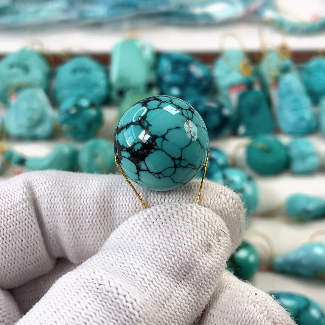 绿松石未镶嵌车挂尺寸20