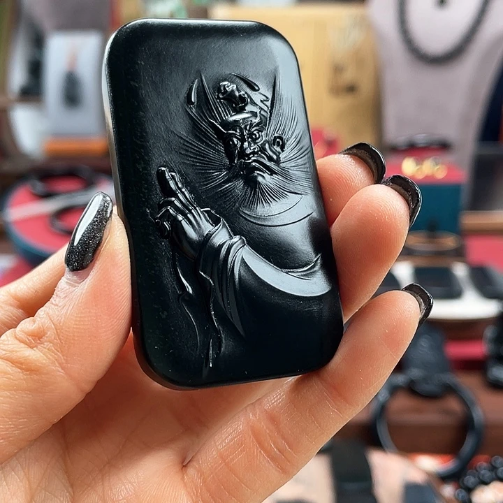 和田玉挂件未镶嵌S****r黑青