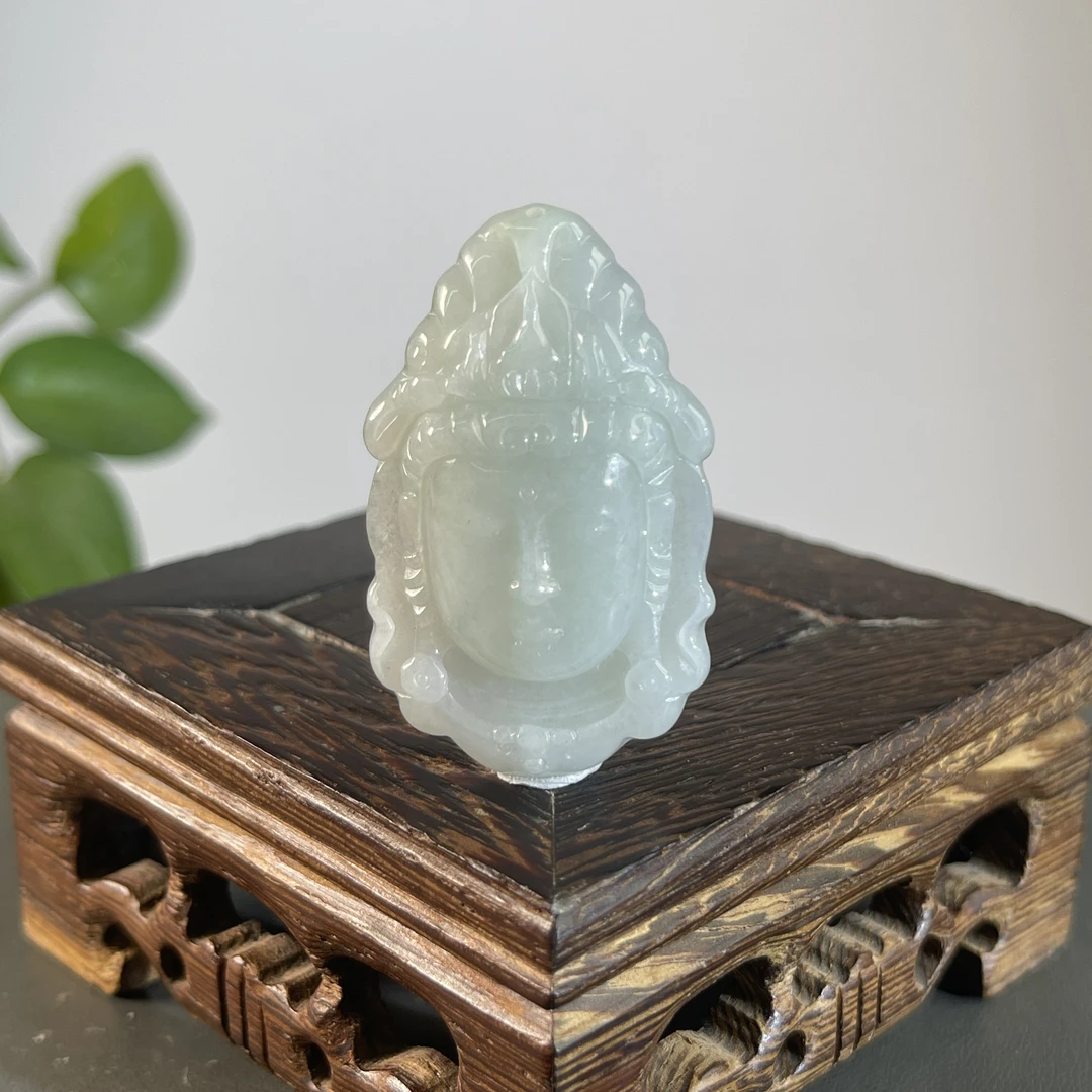 JCB04-018 天然翡翠缅甸A货 观音首