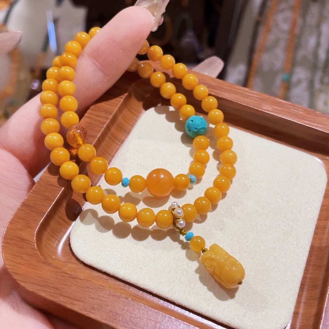 蜜蜡未镶嵌手串手串