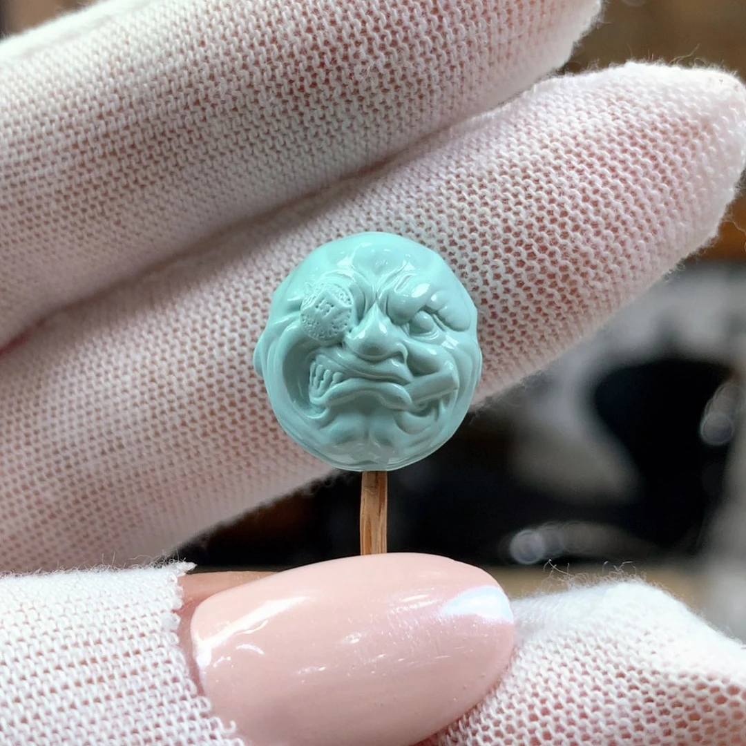 绿松石未镶嵌挂件