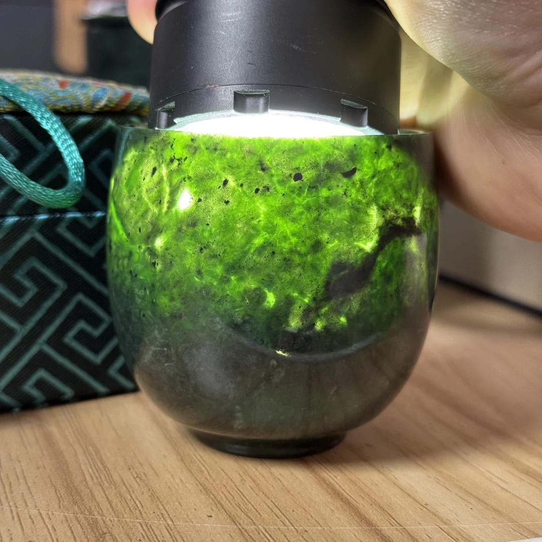 【藏玉茶杯】西藏藏玉药王石茶杯主人杯龙蛋式