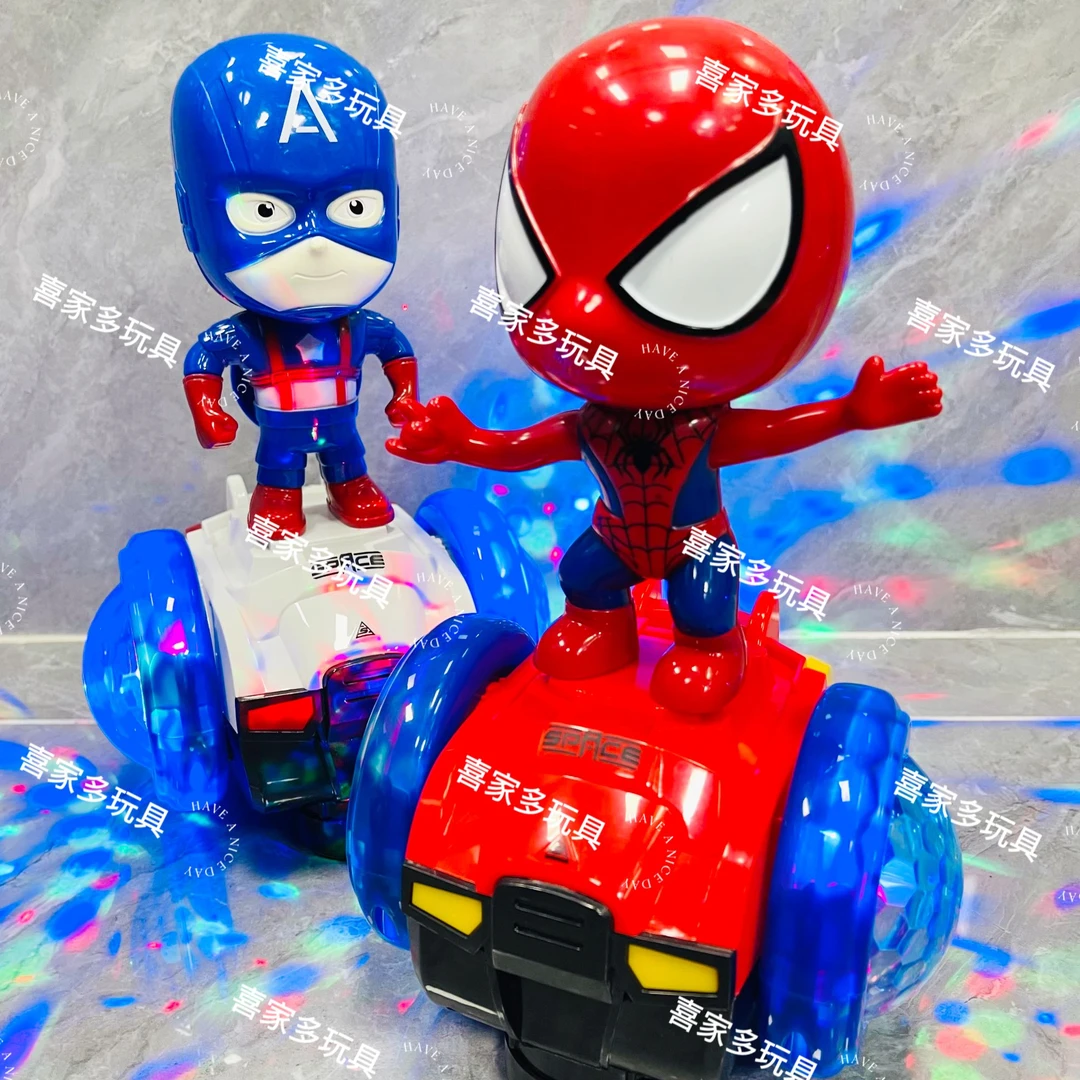 万向旋转蜘蛛人平衡车1-3岁动感跳舞音乐电动玩具唱歌儿童玩具车