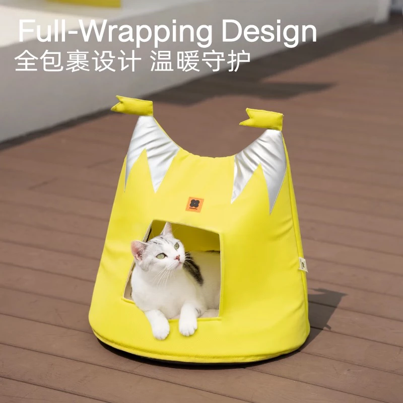 喵乎汪也猫窝冬季保暖半封闭式宠物狗狗用品狗窝猫房子猫咪窝猫屋