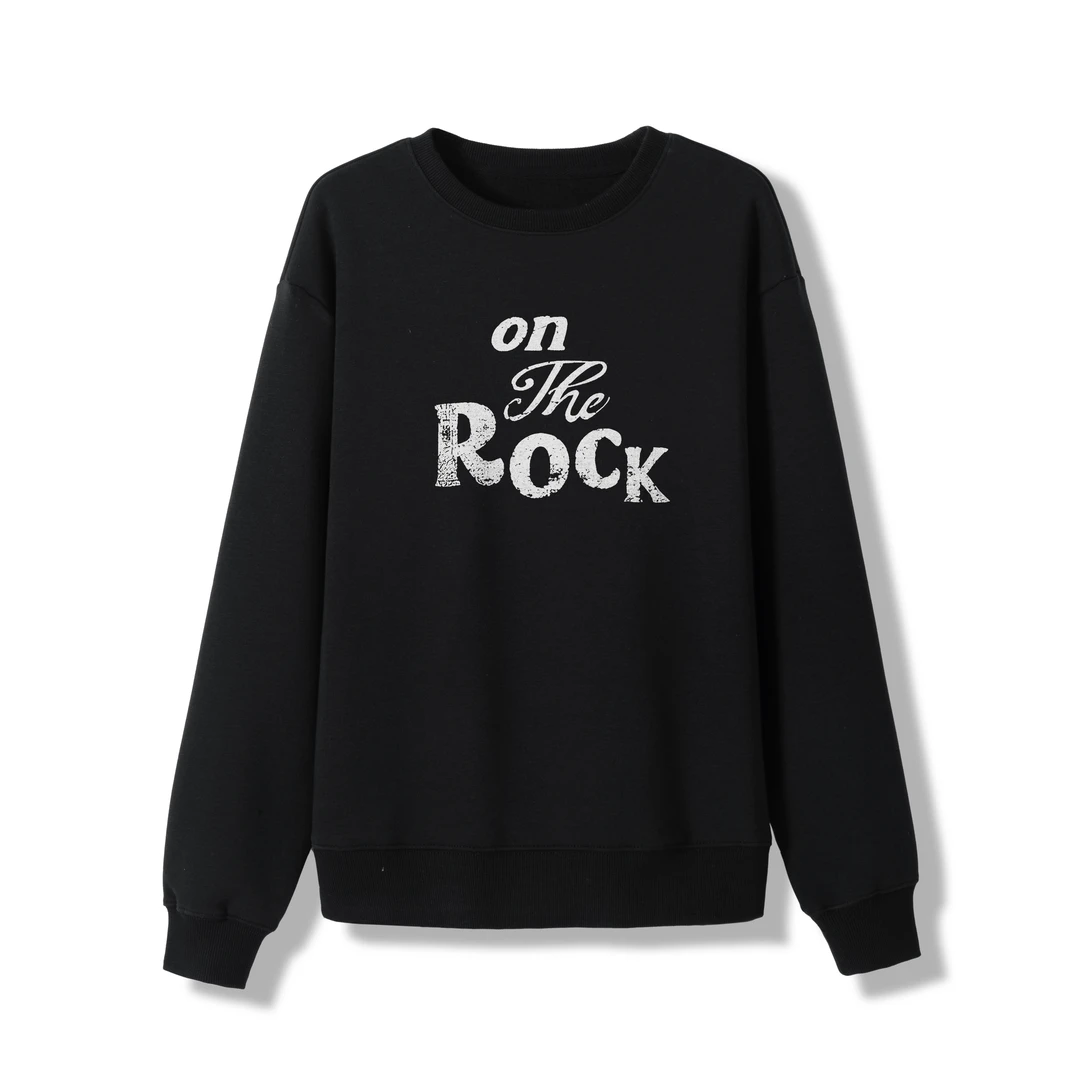数码印花 纯棉宽松圆领卫衣 ROCK！