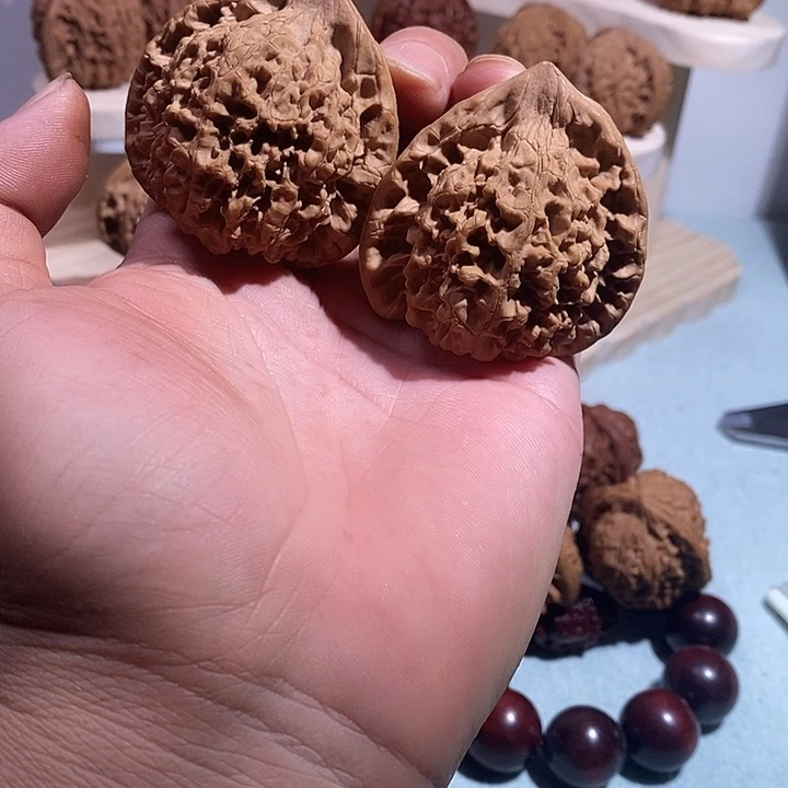 核桃把件50王勇官帽