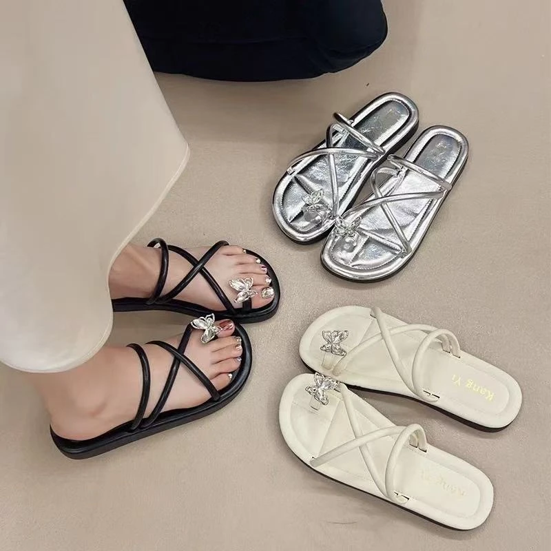 夏休闲款法式拖鞋女新款配裙子仙女风拖鞋616-3