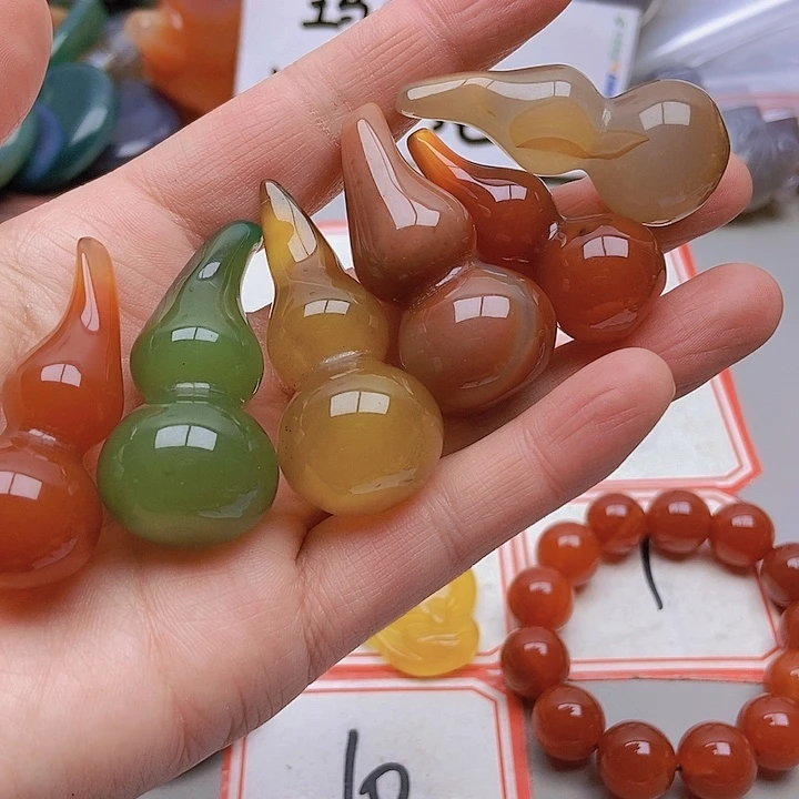 【闪购商品】玛瑙/玉髓珠宝半成品未镶嵌竹**姐