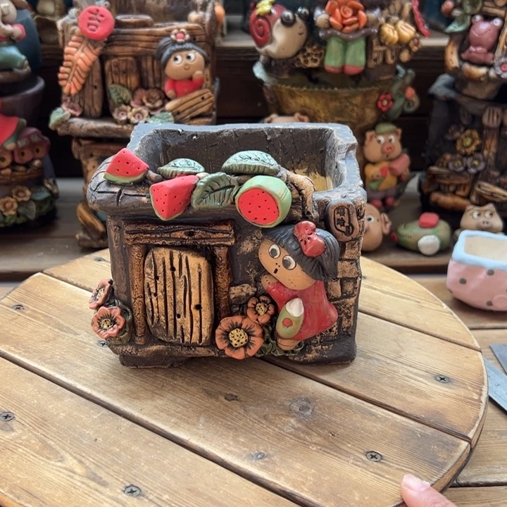 嘻哈多肉花盆百搭