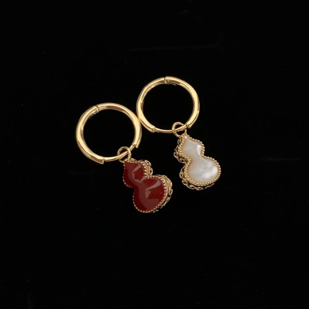 铜合金耳饰 【LIUU】福禄双至 重工两带耳环