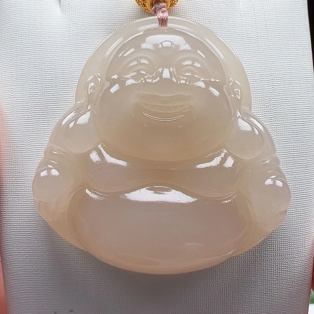 和田玉足金镶嵌颈饰