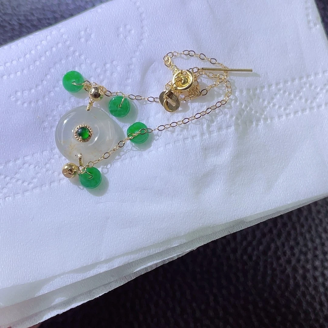 翡翠颈饰18K金镶嵌翡翠